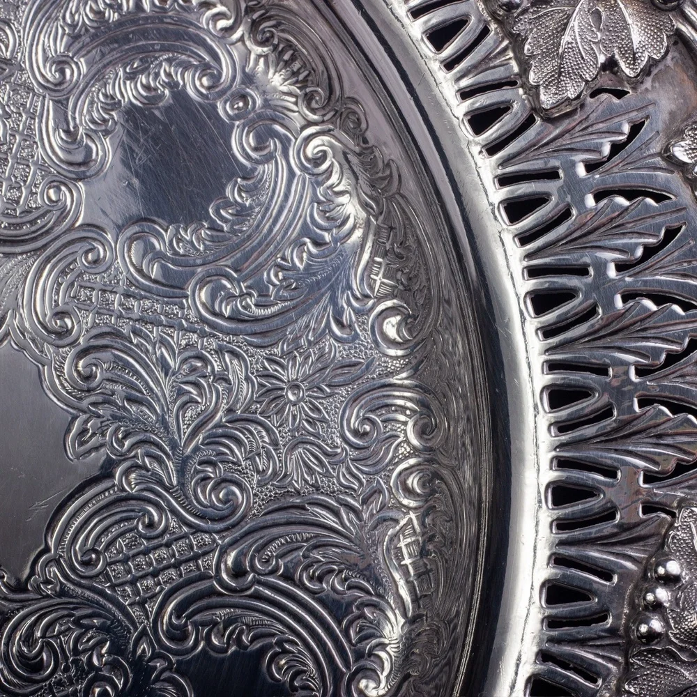Vintage Birks Silver Tray Rideau Plate 12
